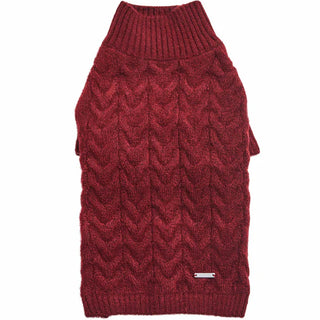 Blueberry Pet Ultra Soft Chenille Sweater True Red