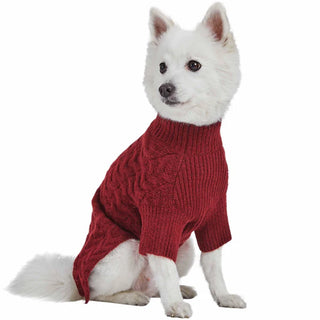 Blueberry Pet Ultra Soft Chenille Sweater True Red