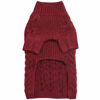 Blueberry Pet Ultra Soft Chenille Sweater True Red