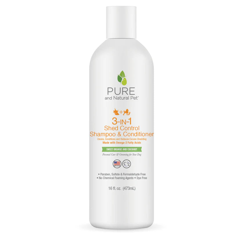 Pure and Natural Pet 3-In-1 Shed Control Shampoo