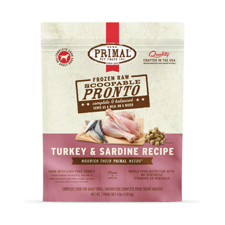 Primal Pronto Raw Frozen Turkey & Sardine