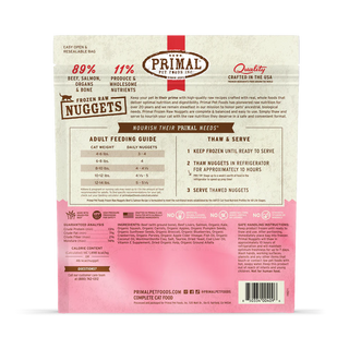 Primal Cat Frozen Beef & Salmon Nuggets
