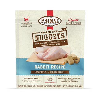 Primal Cat Frozen Rabbit Nuggets