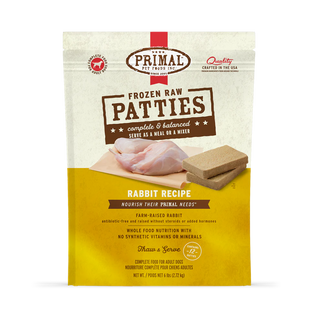 Primal Frozen Raw Rabbit Patties