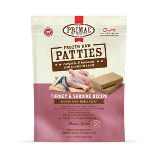 Primal Frozen Raw Turkey & Sardine