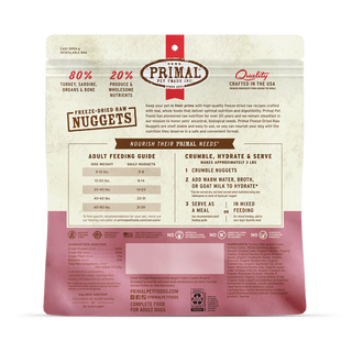 Primal Freeze Dried Turkey & Sardine Nuggets