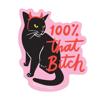 5 Eye Studio Vinyl Sticker - 100% That Bitch