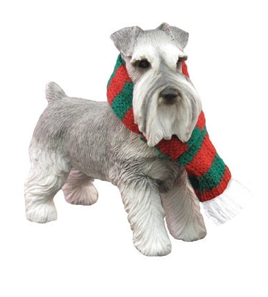 Sandicast Dog Ornament - Schnauzer, Gray