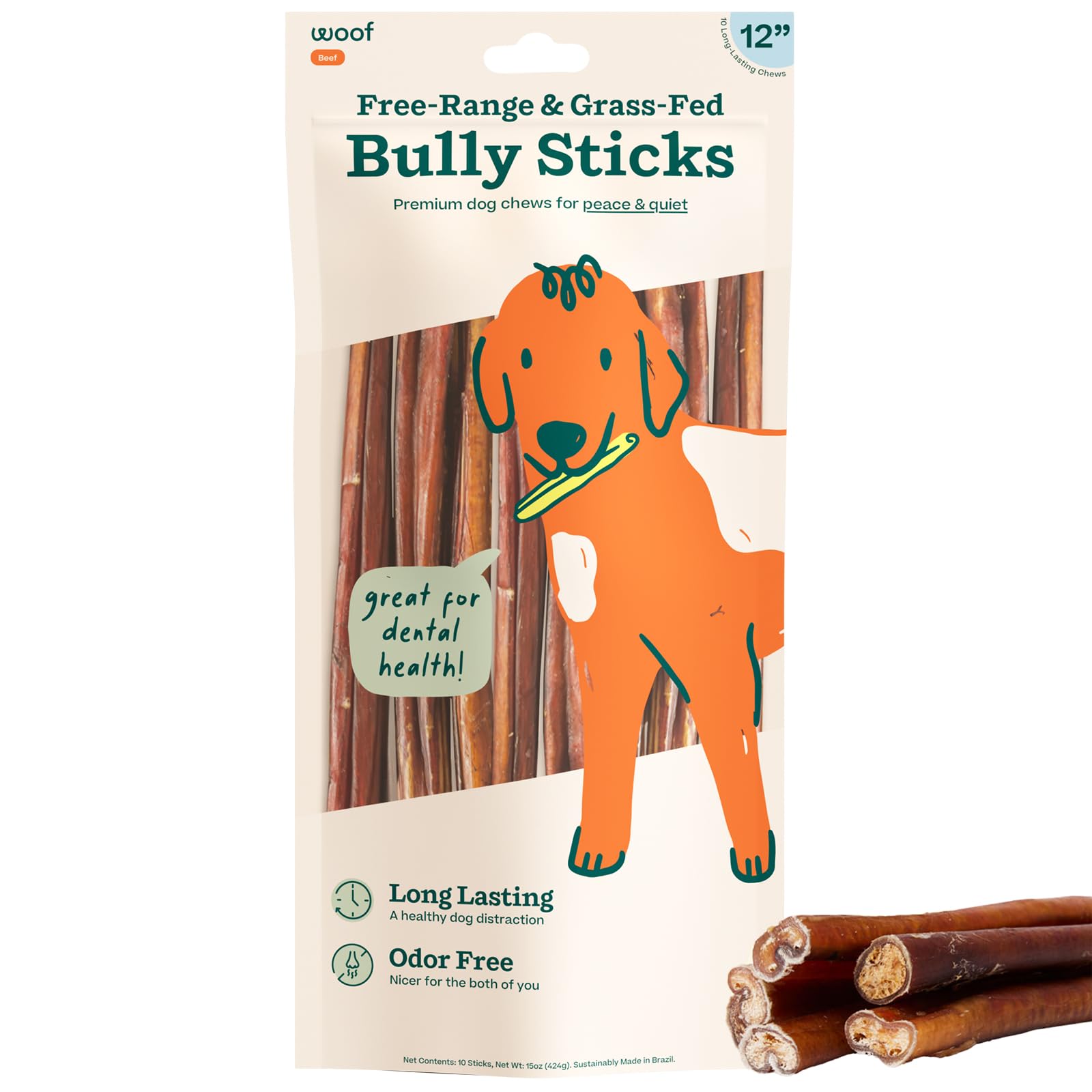 Woof BullySafe Bully Sticks  12"