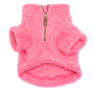 The Worthy Dog Quarter Zip Pullover Fleece Fuchsia