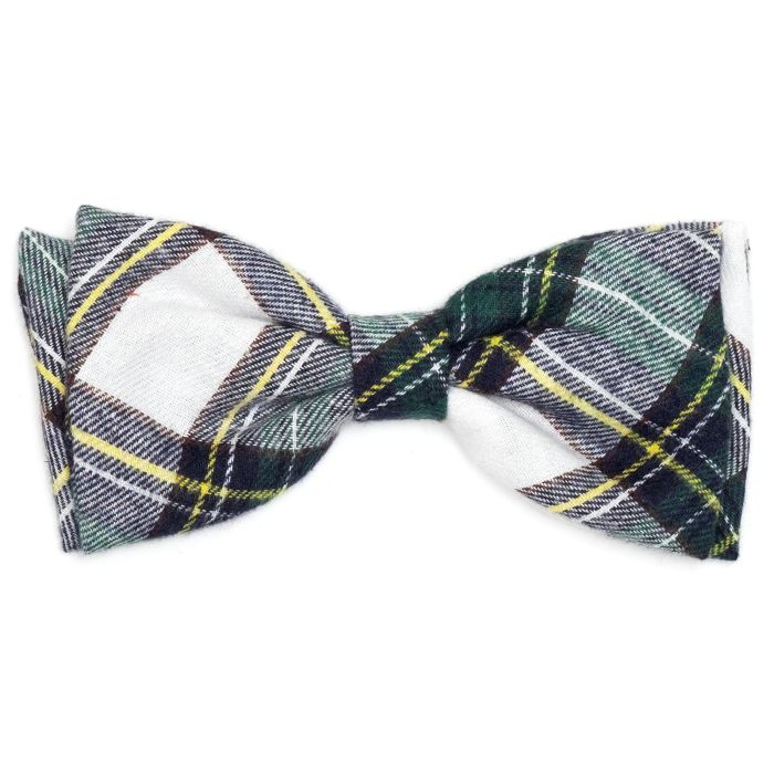 The Worthy Dog Bow Tie Red Stewart Tartan Plaid