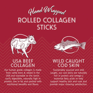 Icelandic+ Rolled Beef Collagen Stick Wrapped with Cod Skin
