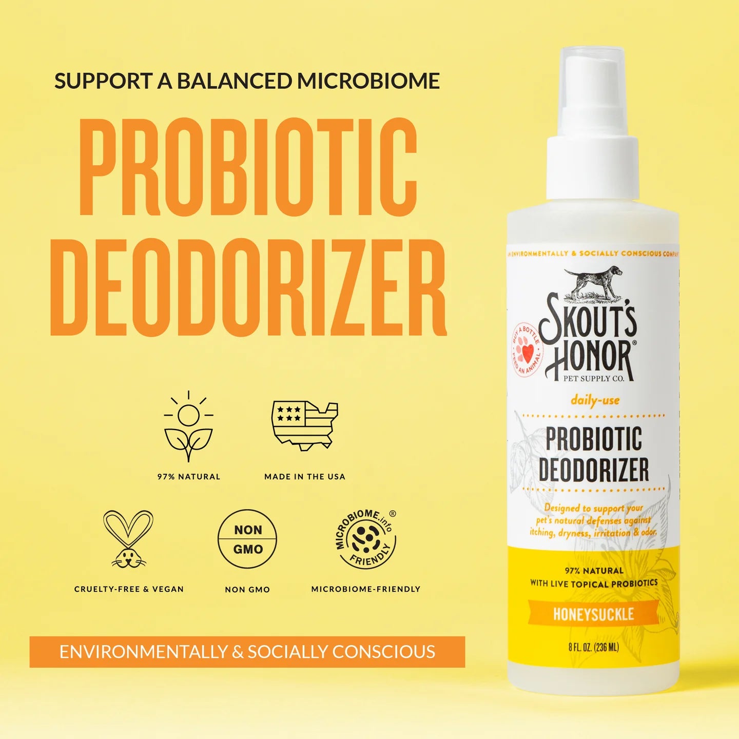 Skout's Honor Probiotic Deodorizer Honeysuckle