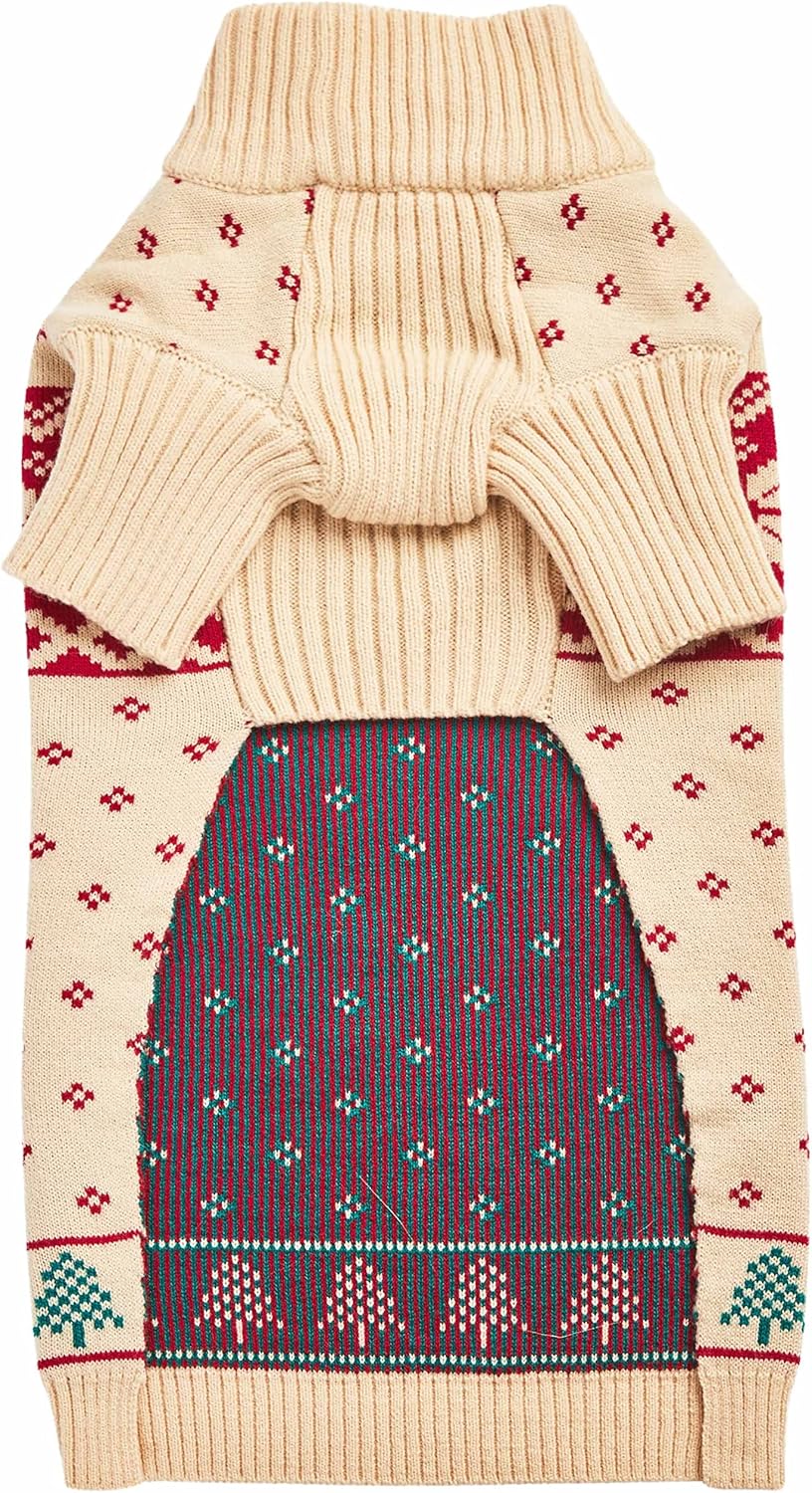 Blueberry Pet Dog Sweater Christmas Tree & Snowflake