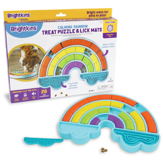 Brightkins Calming Rainbow Treat Puzzle & Lick Mat
