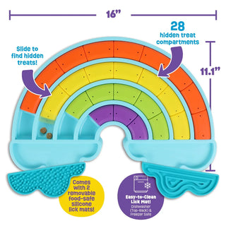 Brightkins Calming Rainbow Treat Puzzle & Lick Mat