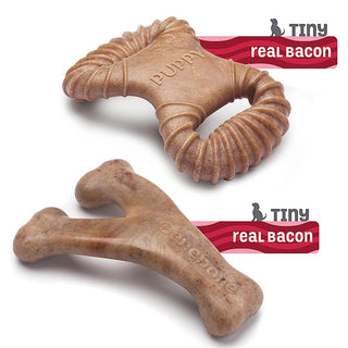 Benebone Puppy Pack Bacon Wishbone & Dental Chew