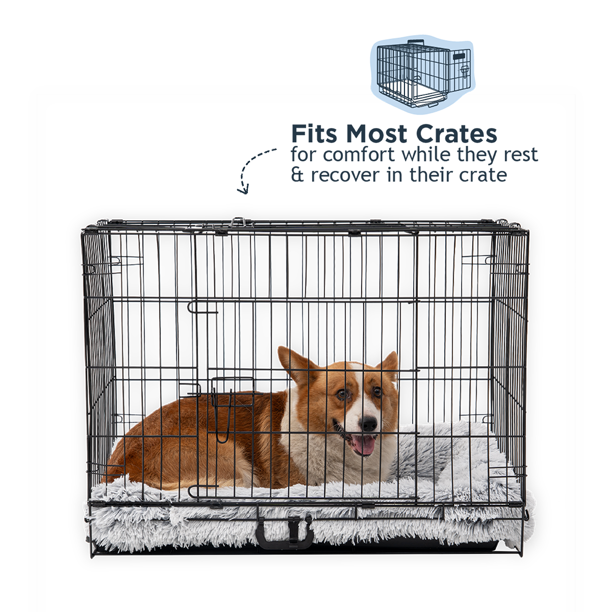 Tall Tails Cuddle Crate Bed Grey