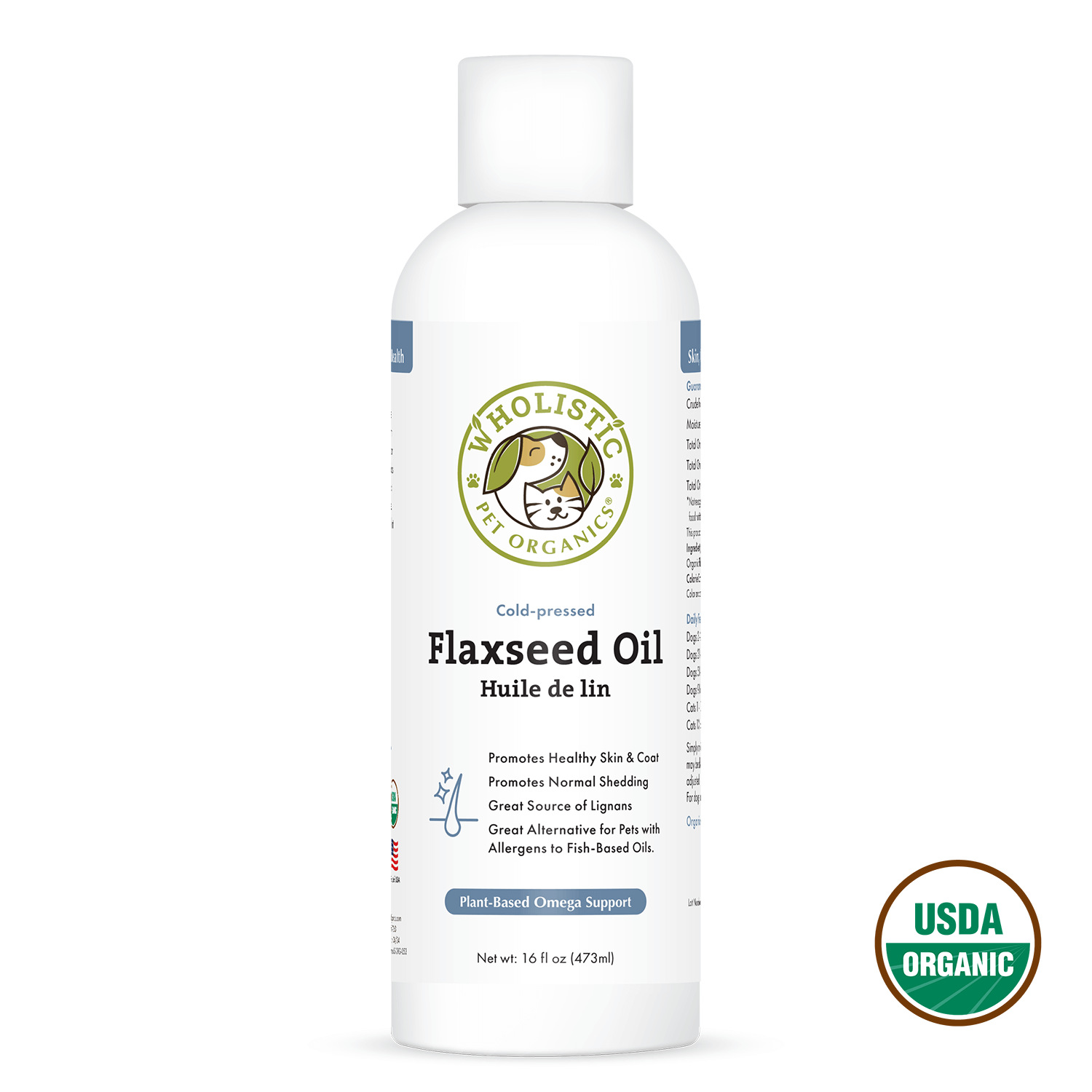 Wholistic Pet Organics Flax Seed Oil