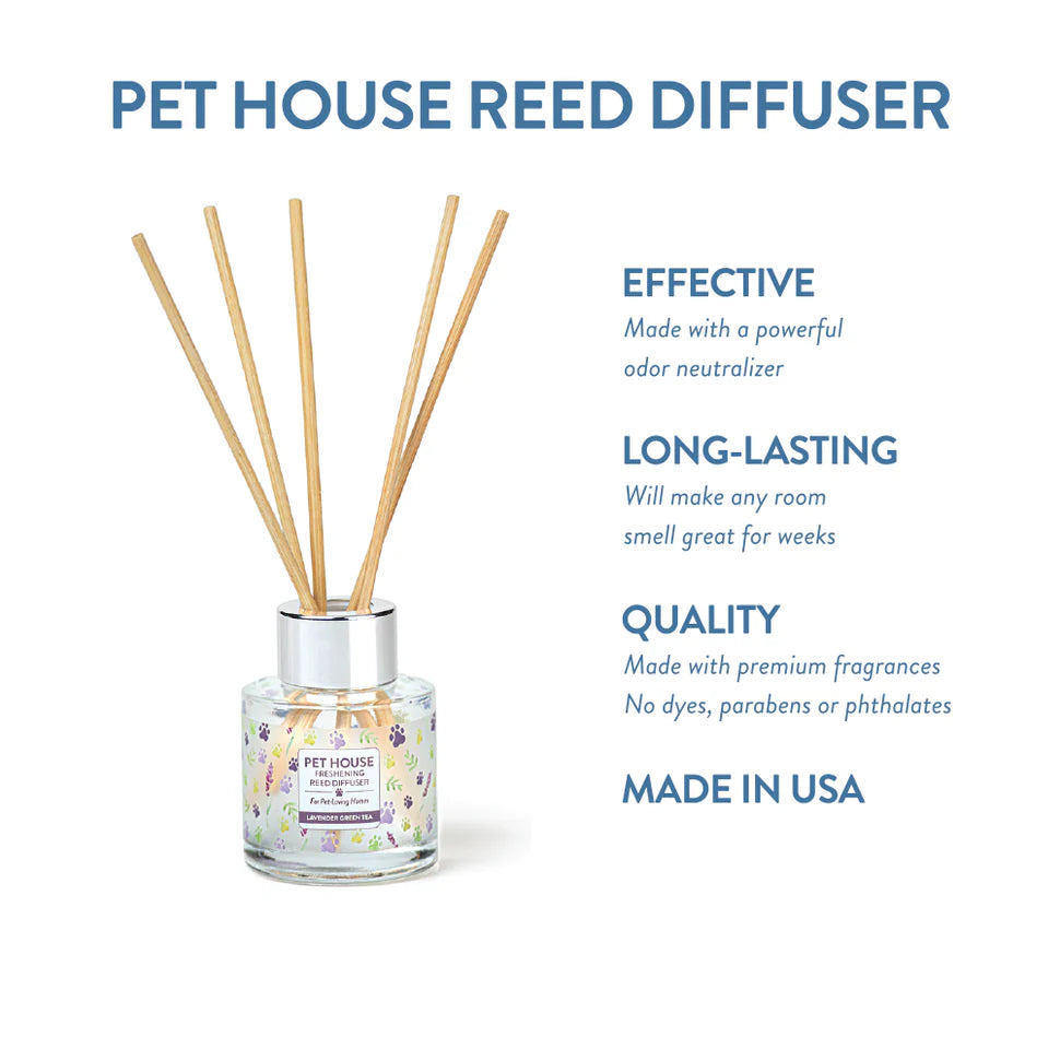 Pet House Reed Diffuser Lavender Green Tea