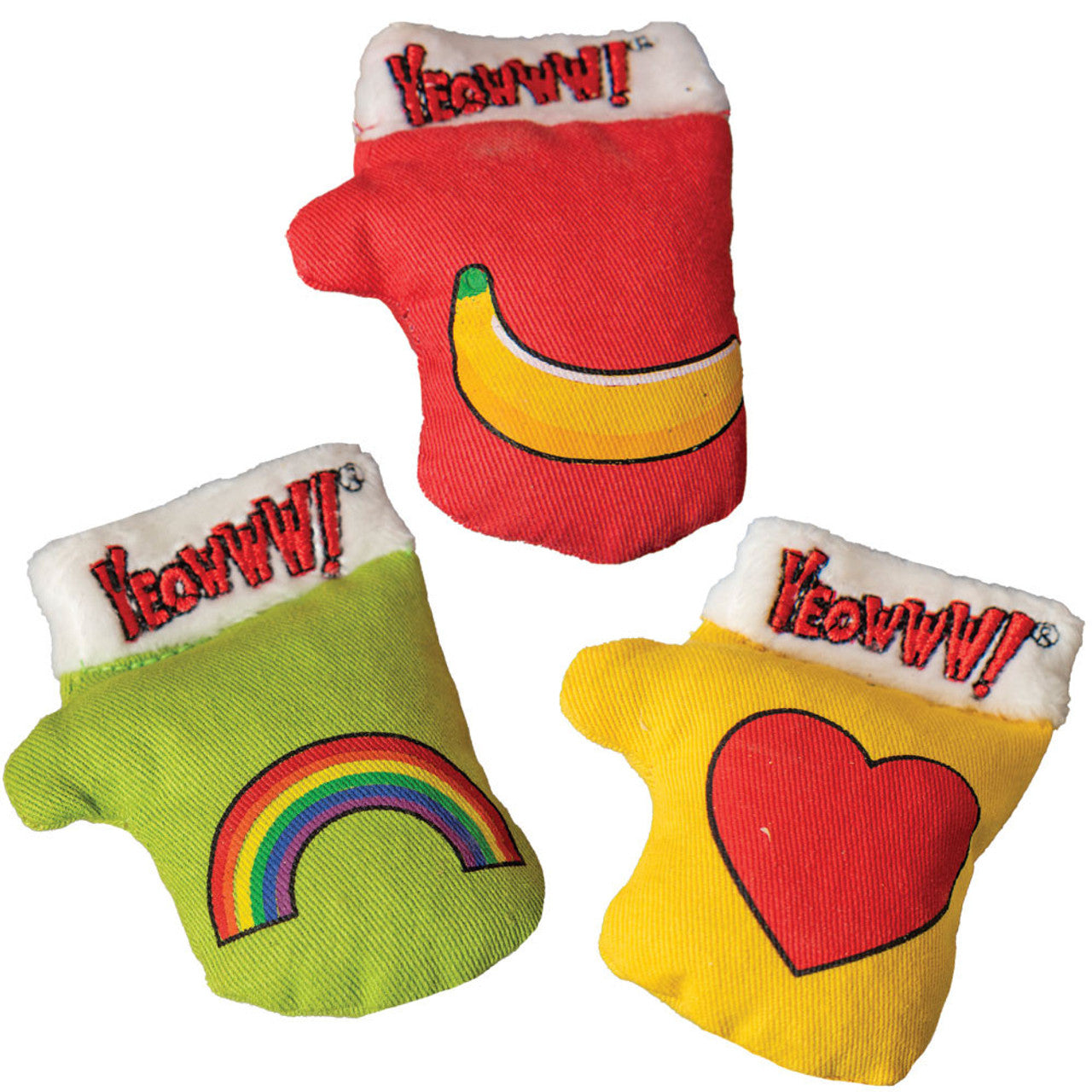 Yeowww Catnip Kitten Mittens 3-Pack