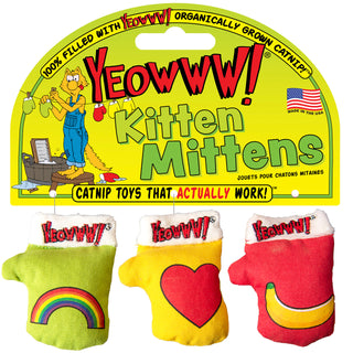 Yeowww Catnip Kitten Mittens 3-Pack