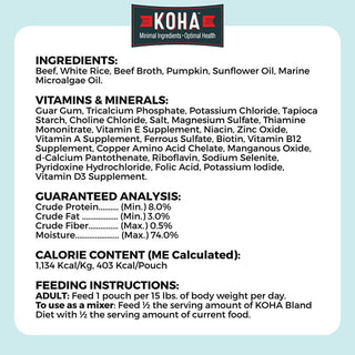 Koha Bland Diet Beef & Rice