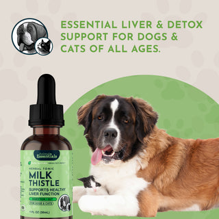 Animal Essentials Milk Thistle Herbal Tincture for Dogs & Cats