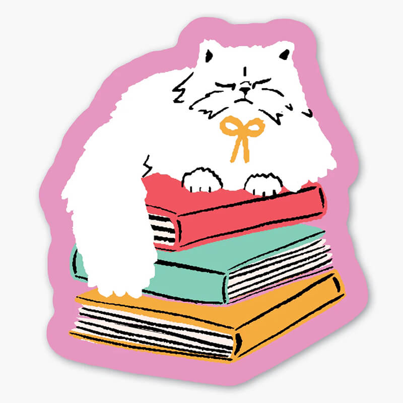 Party of One Sticker - Book Kitty