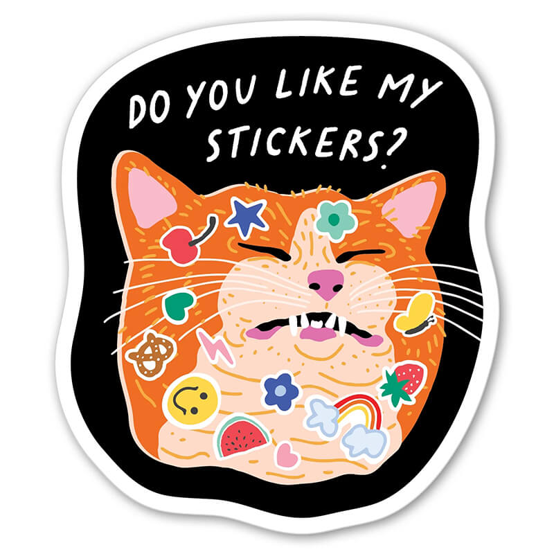 Party of One Sticker - Stickers on Cat