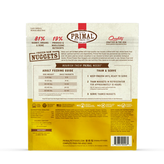 Primal Frozen Raw Rabbit Nuggets