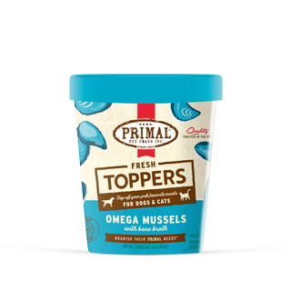 Primal Fresh Toppers Omega Mussels 16 oz