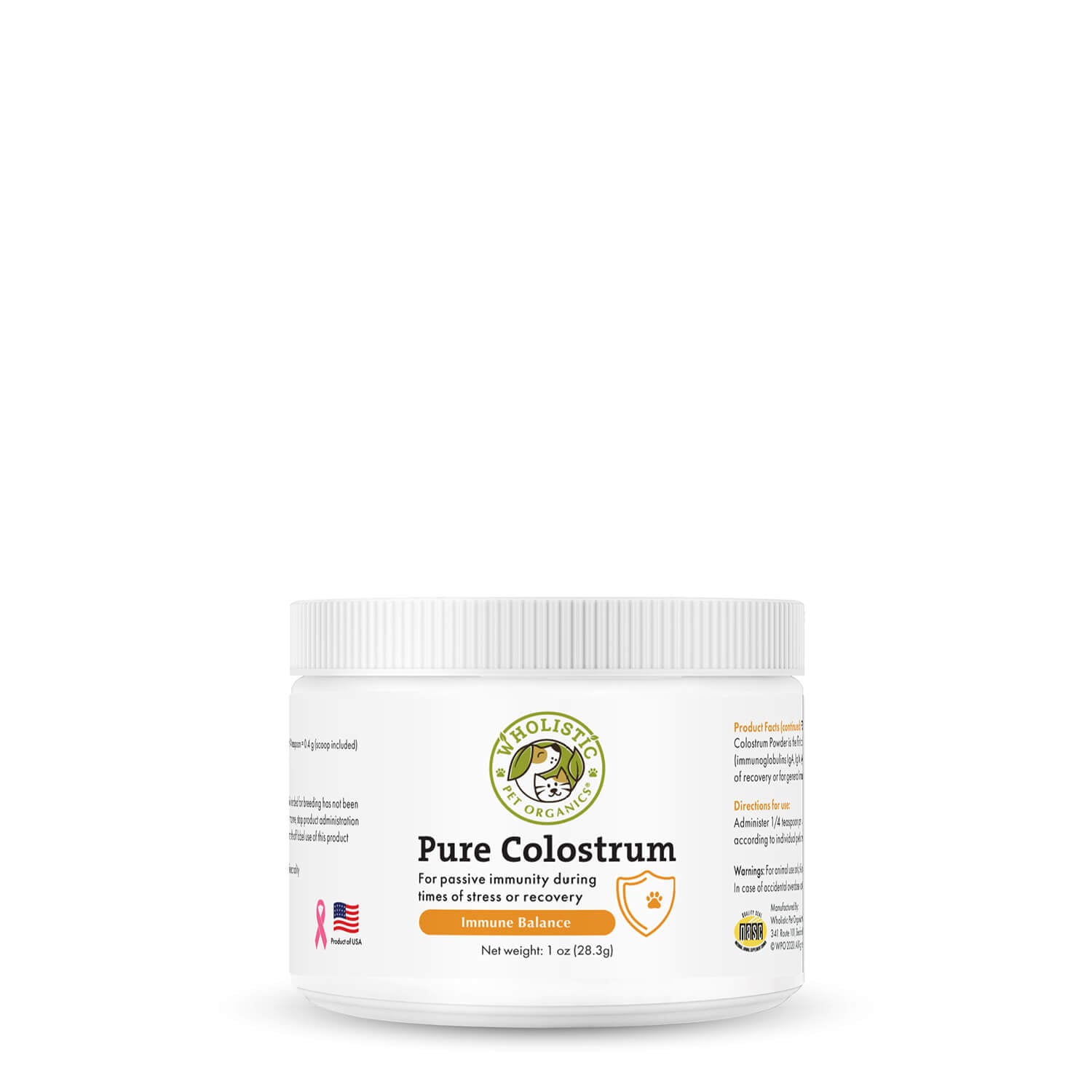 Wholistic Pet Organics Pure Colostrum