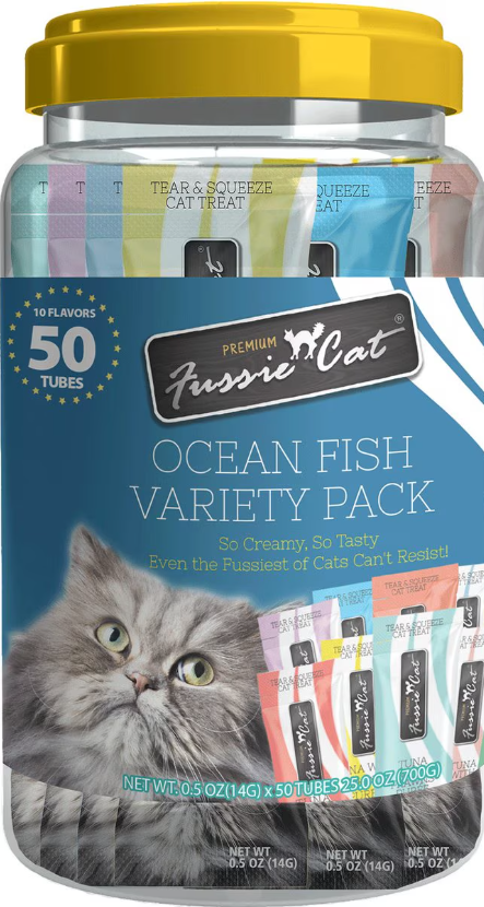 Fussie Cat Puree 50-Count Variety Pack - Ocean Fish