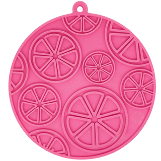 SodaPup Pink Citrus Design Mat with Suction Cups
