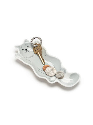 Living Royal Sleepying Kitty Cat Ceramic Tray
