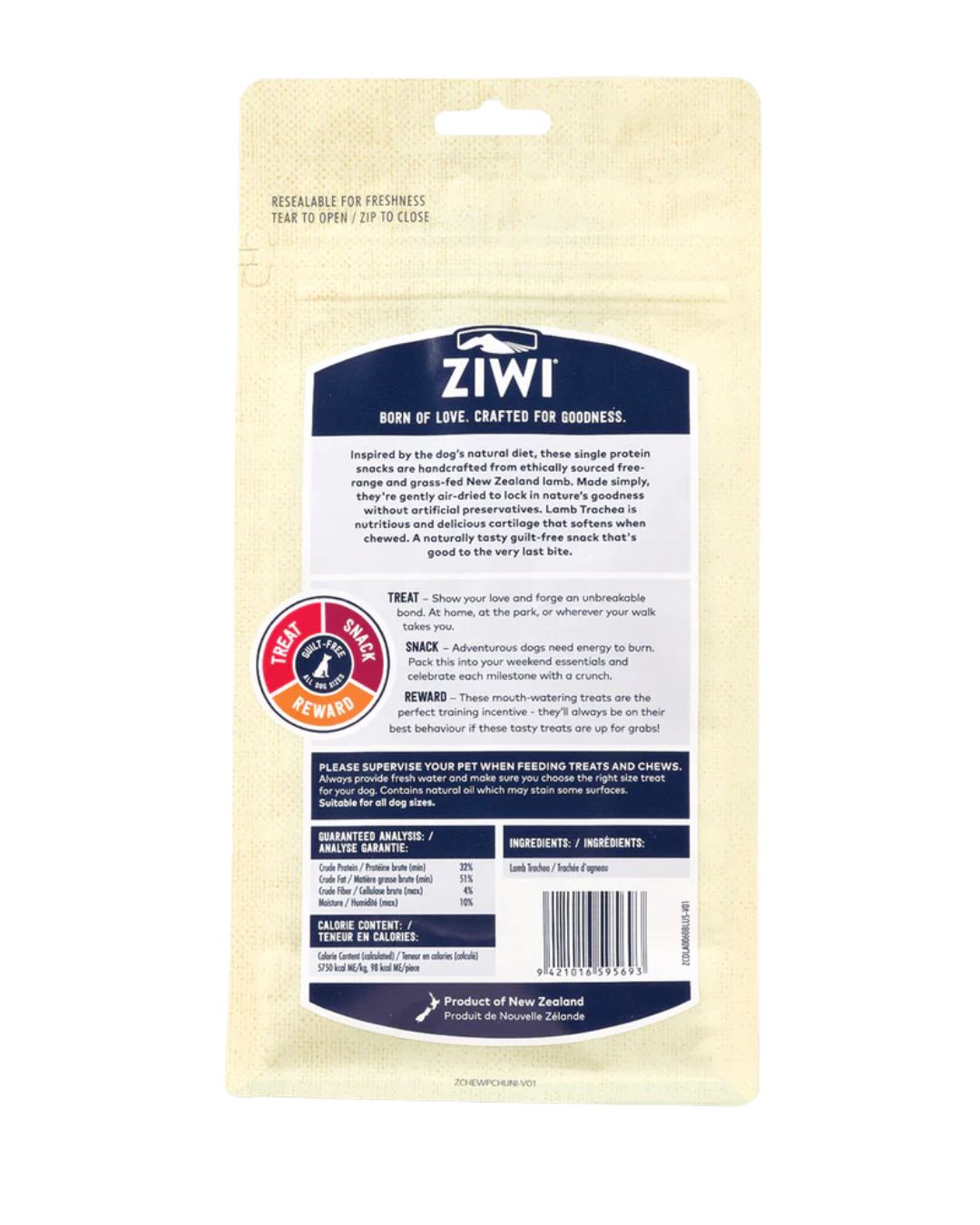 Ziwi Peak Lamb Trachea Chew DISCONTINUED