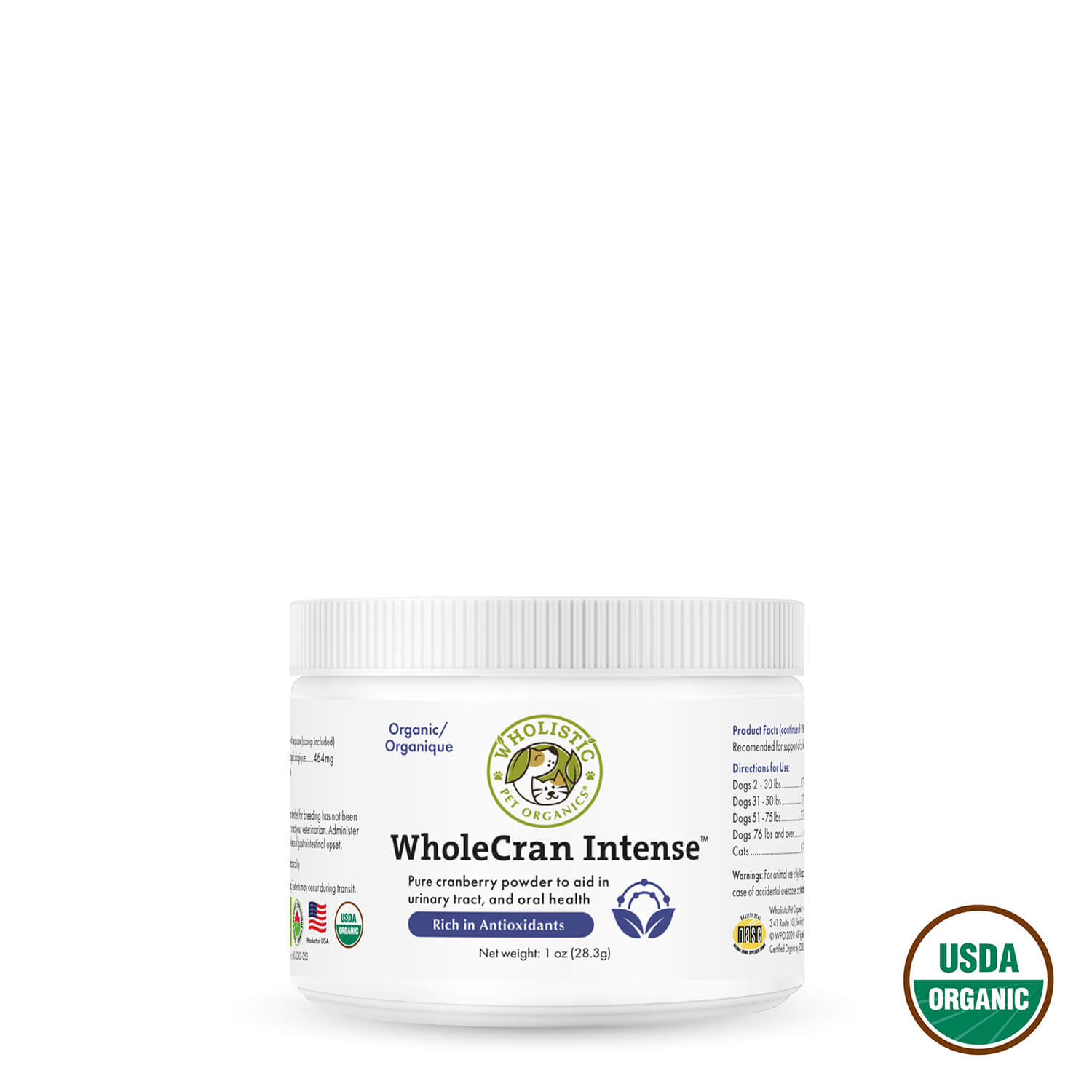 Wholistic Pet Organics WholeCran Intense 1 oz