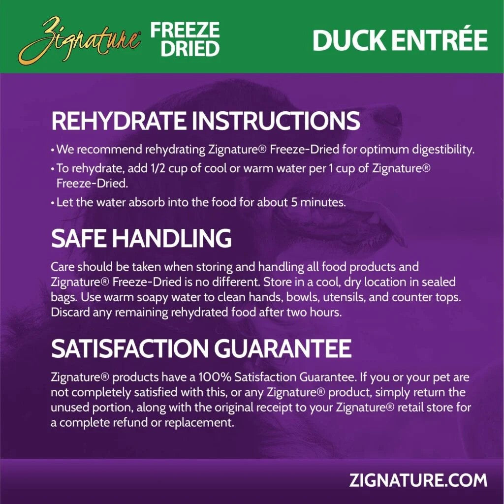 Zignature Freeze-Dried Duck