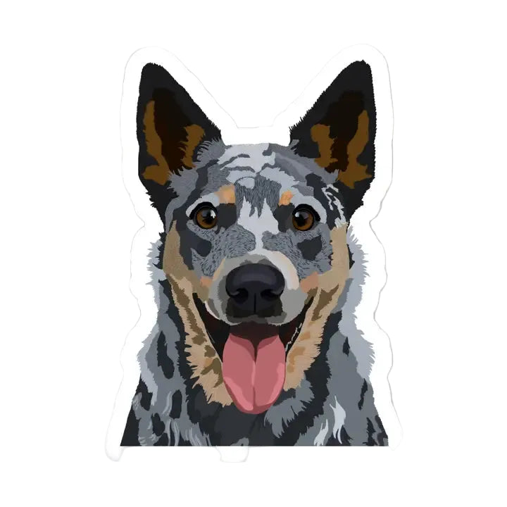 Happy Sploot Designs Vinyl Sticker - Blue Heeler