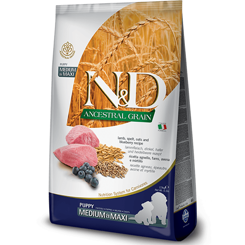 Farmina N&D Ancestral Grain Lamb & Blueberry PUPPY