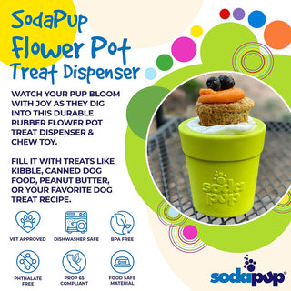 SodaPup Flower Pot Rubber Treat Dispenser