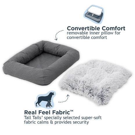 Tall Tails All-In-One Dog Bed Grey