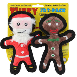 Tuffy® Holiday Junior 2-Pack Gingerbread Man & Santa