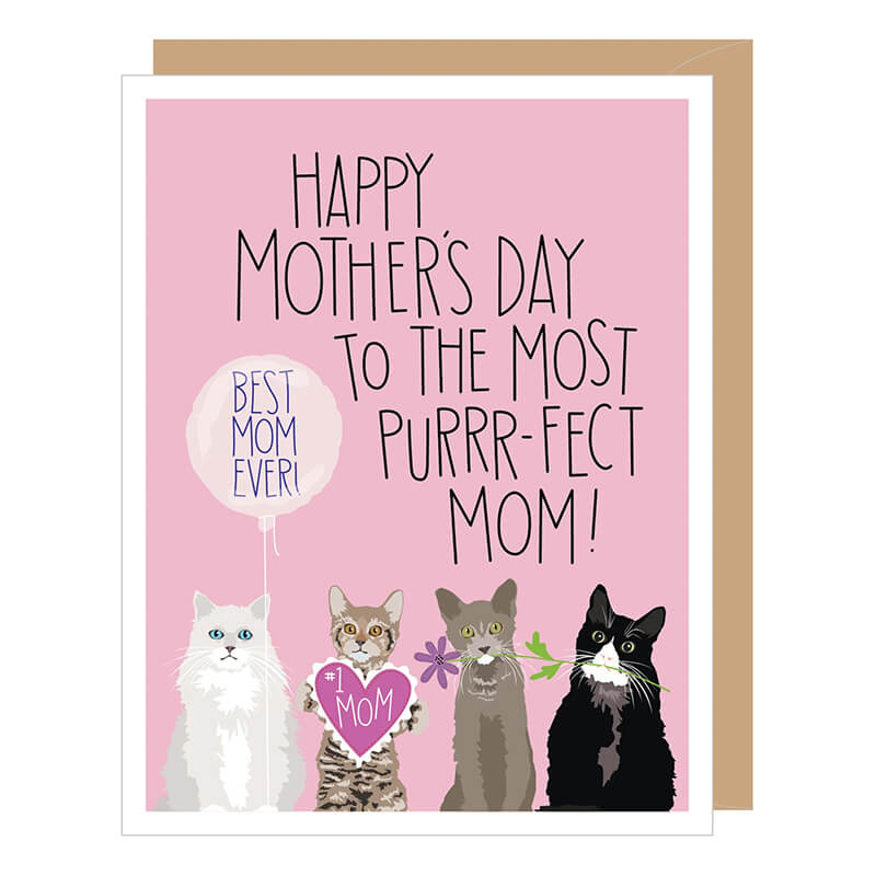 Apartment 2 Cards Mothers Day Card - Purrrfect Mom