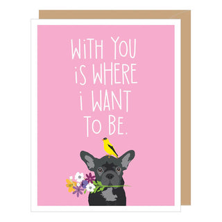 Apartment 2 Cards Valentines Day Card - French Bulldog