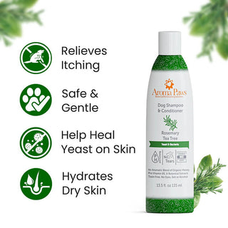 Aroma Paws Rosemary Tea Tree Shampoo - Yeast & Bacteria Formula