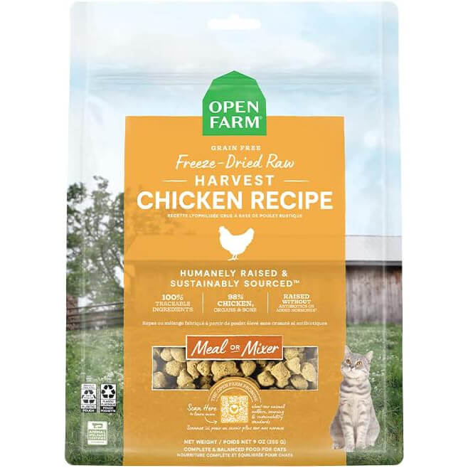Open Farm Cat Freeze Dried Raw Morsels Harvest Chicken