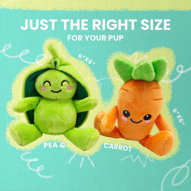 Snugarooz Pea & Carrot 2-Pack Plush Toys