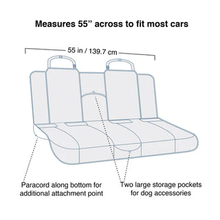 Kurgo Bench Seat Cover - Heather Grey & Blue